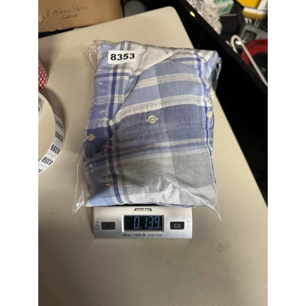 Polo Ralph Lauren Shirt 5XL Big 5XB Plaid Long Sleeve Button Down Flesh Pony